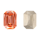 Light Peach Thin Octagon Shape High Quality Glass Pointed Back Fancy Rhinestones WholesaleRhinestone
